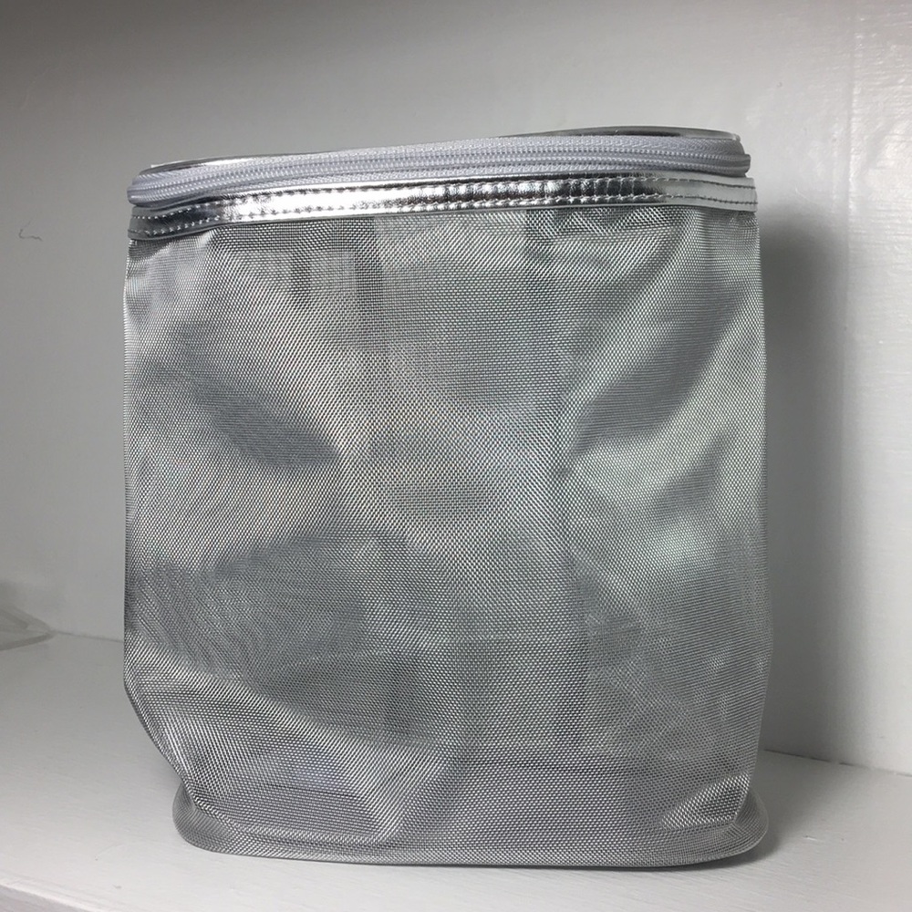 Clinique Silver Mesh Makeup Bag